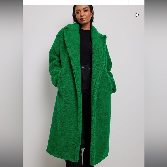 Brand new NA-KD green teddy coat - Picture 7 of 9
